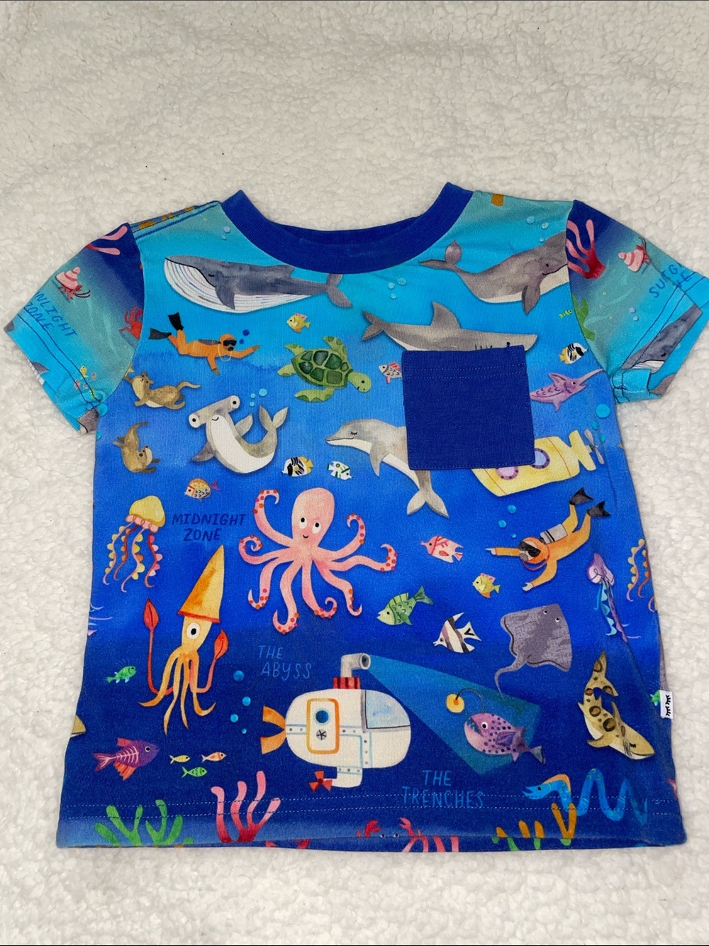 Little Sleepies Underwater Discovery Relaxed Pocket Tee